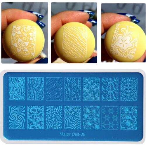 Wholesale Major Dijit Series Nail Stamping Plates Lace Image Konad Plate Print Nail Art Template DIY Beautiful