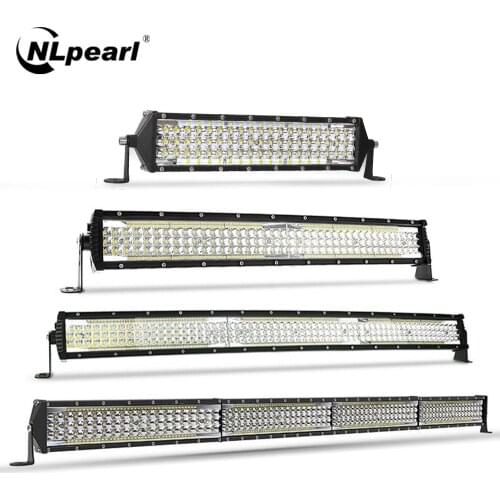 Nlpearl 12'' 22'' 32'' 42 Inch Led Light Bar Offroad 4X4 for Jeep Car Trucks Tractor Boat SUV ATV Driving Work Light Fog Lamp