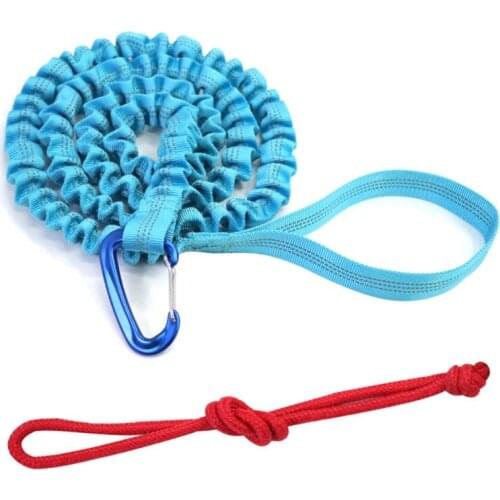 Outdoor Tow Rope Mountain Ride Gear Adjustable Bike Bungee with Safety Buckle Elastic Reflective Pulling Rope for Ride