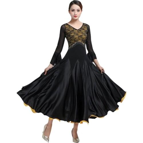 Adult Modern Dress Ballroom Dance Costumes Dress Big Wing Skirt Dancing Waltz Foxtro Dance Evening Party Stage Performance