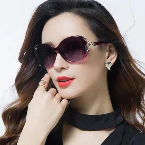 Sunglasses Women Polarized Oval Frame Female Sun Glasses Fashion Woman Eyewear Fox Decoration Driving Brand Designer Alloy Uv400