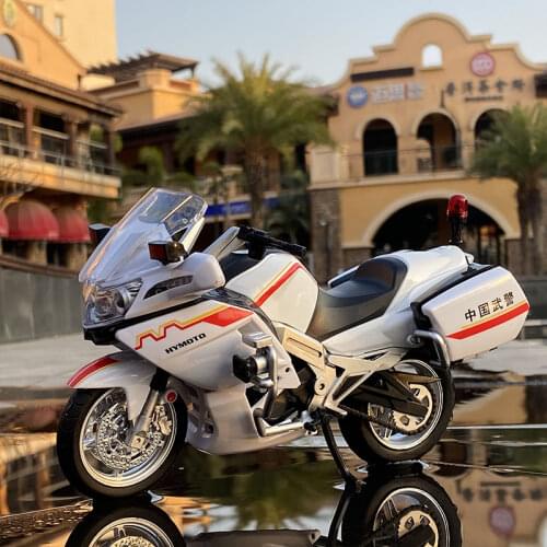 1:12 Parades Patrol Alloy Motorcycles Diecast High Simulation Sound and Light Model Metal Toy Motorcycle Collection Toys Boys