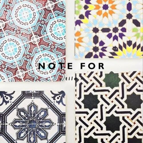 1pcs/lot 185*125mm/Vintage Flower Tile Pattern series binding style Kraft paper NoteBook/stationery office school supplies