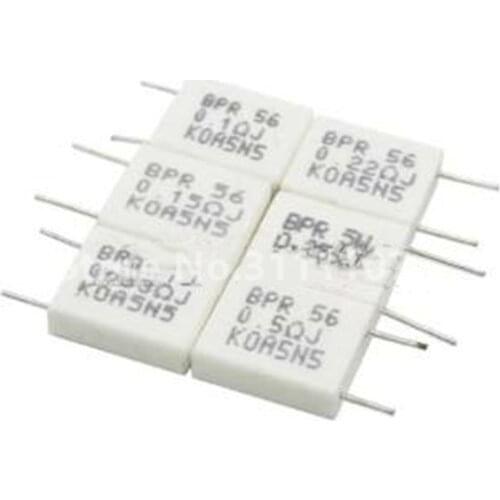 10PCS/LOT BPR56 5W 0.1R 0.1 ohm 5w Non-inductive Ceramic Cement Resistor Wirewound Resistance