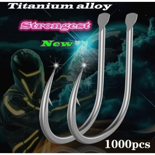 1000pcs Fishhooks Japan Titanium Alloy Barbed Barbless Super Hard Carp needle Fishing Accessories Fly Jig Assist Hooks Wholesale