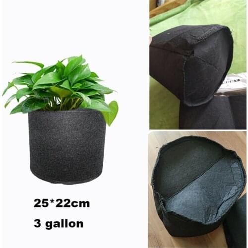 3 Gallon Fabric Grow Bags Plant Flower Pot Breathable Pots Planter Root Pouch Container Plant Pots Home Garden Supplies