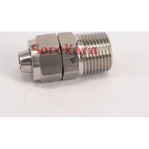 304 Stainless Steel Bulkhead 1/4" BSP Male Thread to Qucik fit 8x5mm O/DxI/D Hose Fitting Connector