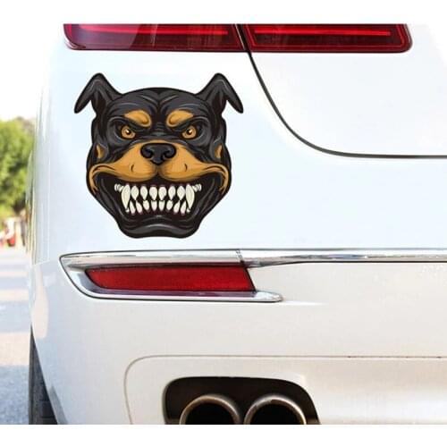 3D Cartoon Evil Dog Car Styling Stickers Funny Motorcycle Decals Body Window Decorations for Home Wall Luggage Auto Accessories
