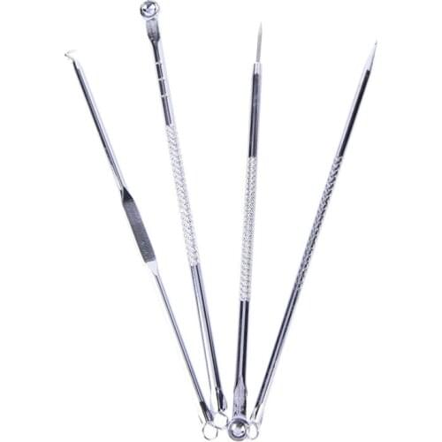 4pcs/lot Stainless Needles Pimple Acne Blackhead Remover Tool Blackhead Remover For Face Cleaning Remover