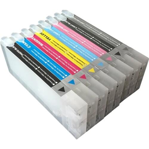7880 9880 Refillable Ink Cartridges For Epson Large Format 7880 9880 With Chips And Resetter On High Quality Refill Cartridge