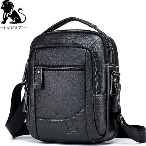 Brand Genuine Leather Men Tote Bags New Fashion Man Leather Messenger Bag Solid Cross Body Bags Shoulder Business Bags For Men