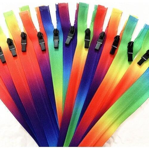 5 pcs 3 # open end 18 cm (7 inches) colored nylon zipper, tailoring, sewing craft