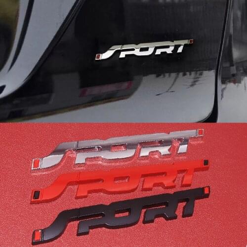 JEAZEA 1Pc Metal SPORT Premium Car Side Fender Rear Trunk Emblem Badge Decal Car Sticker 3D Logo For Ford Mustang BWM Audi Opel