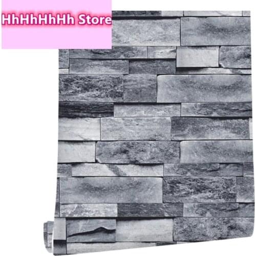 Stone Peel And Stick Wallpaper Brick Faux Textured Wallpapers Light Gray Brick Self Adhesive Stone Bathroom Ground Wallpapers