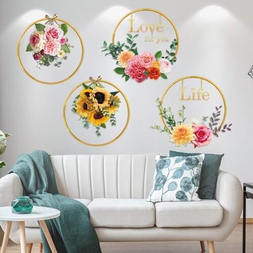 Creative Plants Wall Stickers Home Decor Living Room TV Sofa Background Wall Decor Decals Art Self-adhesive Poster