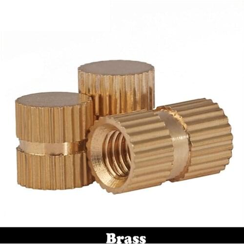 M3 M3*5*6 M3x5x6 M3*5*8 M3x5x8 Single Tapped Blind Hole Plastic Injection Moulding Embedded Brass Insert Round Knurled Thumb Nut
