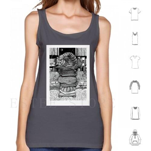 Untitled Tank Tops Vest Cotton Angel Graphic Portrait Divine Fairy Fantasy Feather Graphics Heaven Icon Magic Mythology