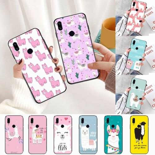 Cute Llama Alpaca Phone Case For Xiaomi Redmi Note 4 4x 5 6 7 8 pro S2 PLUS 6A PRO
