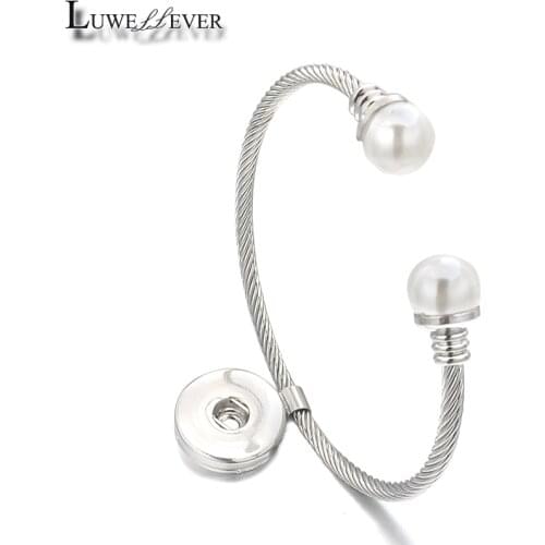 Hot Interchangeable 057 Fashion Metal Bracelet Ginger 18mm Snap Button Charms Bracelet&Bangles For Women Jewelry Gift