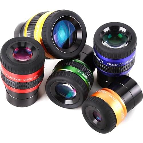 1.25" 70 Degree HD Ultra Wide Angle Power FMC Eyepieces Binoculars Monocular Spotting Scope Professional Astronomical Telescope