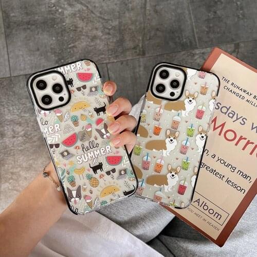 Cute Oil Painting Animal Pattern Soft Silicone Luxury Phone Case For iPhone 12 11Pro Max XS X XR 7 8 Plus SE Shockproof Cover