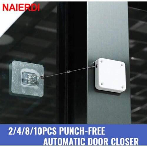 NAIERDI 2/4/8/10PCS Nail-free Automatic Door Closer Simple 500g-1000g Soft Closing Door Device Door Closer Furniture Hardware
