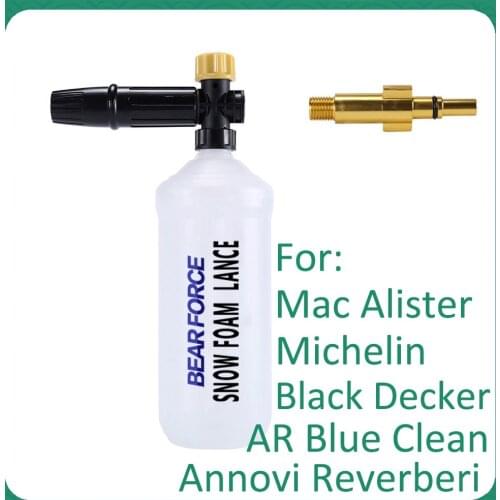 Pressure Washer Snow Foam Lance Nozzle Car Washer Foam Generator For Annovi Reverberi AR Blue Mac Allister Michelin Black Dekcer