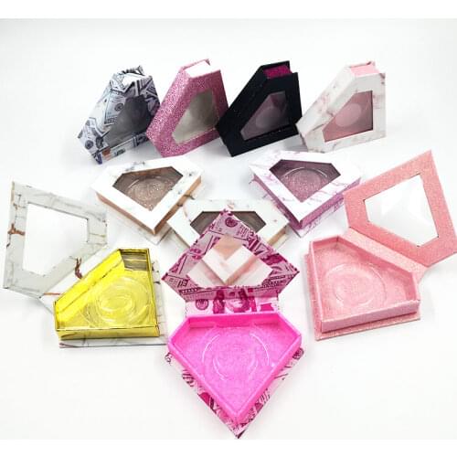 New 10/20/50/pcs Lash Boxes Packaging Wholesale Fahion New Empty Eyelash Packaging Box hexagon Lashes Case Eyelashes Package