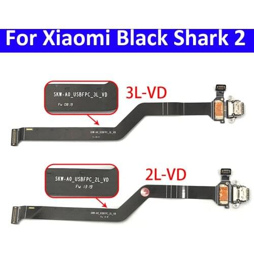 New USB Charging Connector Plug Port Dock Flex Cable For Xiaomi Black Shark 2 blackshark Sim Card Board Microphone Flex Cable