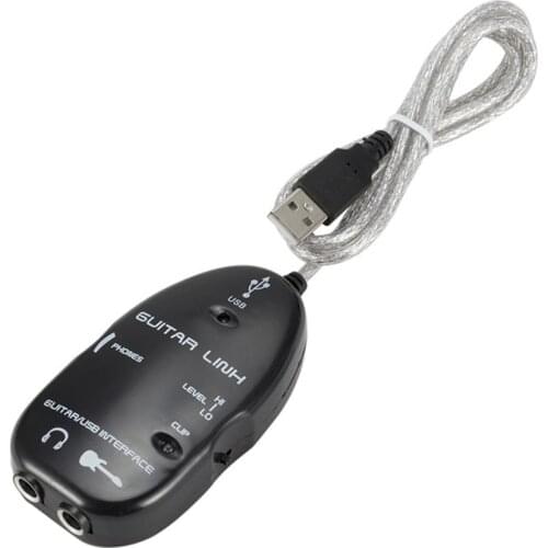 Guitar to USB Interface Link Cable Adapter Audio Connector Recorder for PC/Computer Guitar Accessaries