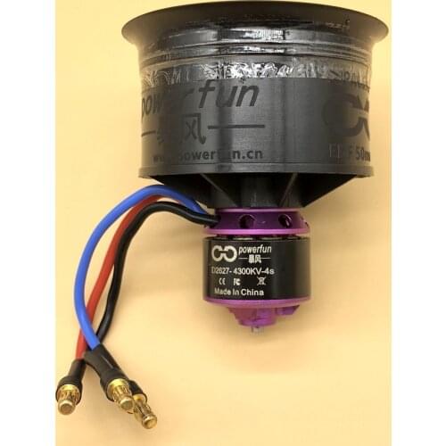 Powerfun 50mm EDF with 11 Blades Ducted Fan 4S 2627-4300KV Motor 3S 2627-4900KV Suit for RC Jet Airplane 50mm