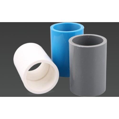 2pcs 20/25/32/40/50mm PVC Pipe Straight Connector Water Pipe Aquarium Tube Extend Adapter 2-Way Joints