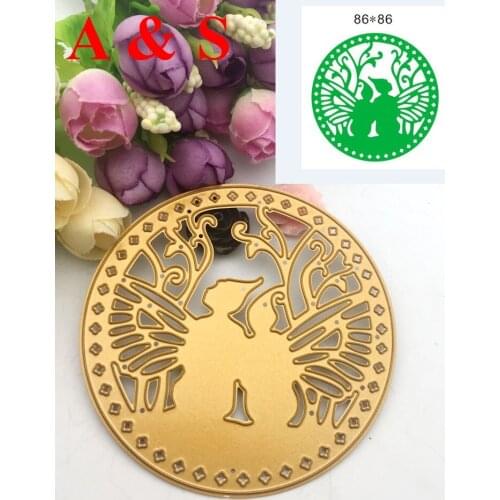 Q74 Round Lover Angel Metal Embossing Cutting Dies Stencils for Scrapbooking/Photo Album DIY Crafts Decorative Accessories