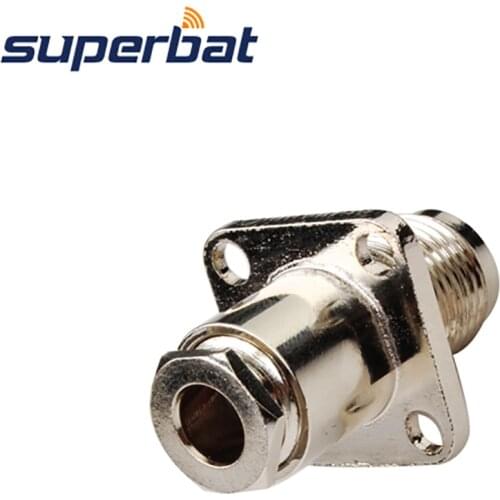 Superbat TNC Clamp Jack Female with 4 hole Panel Mount for LMR195 RG58 RG400 Cable RF Coaxial Connector