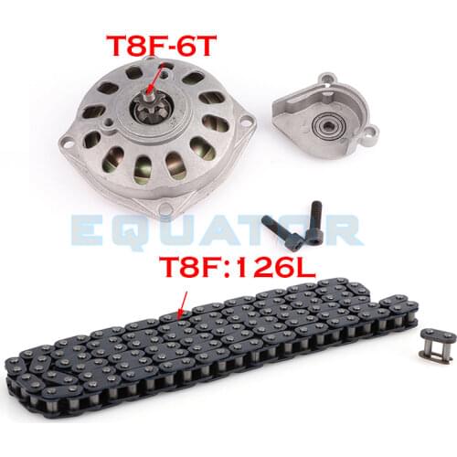T8F 6T 6 Tooth Clutch Drum Gear Box Chain For 2 Stroke 47cc 49cc Mini Pocket Bike Minimoto ATV Quad Go Kart Cart Motorcycle