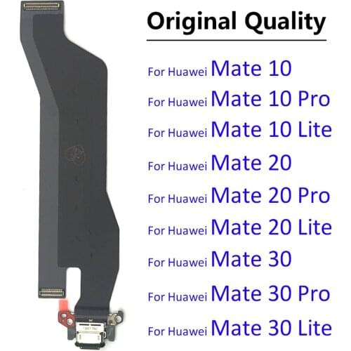 10Pcs/Lot, USB Micro Charger Charging Port Dock Connector Microphone Board Flex Cable For Huawei Mate 9 10 20 30 Lite Pro 20X