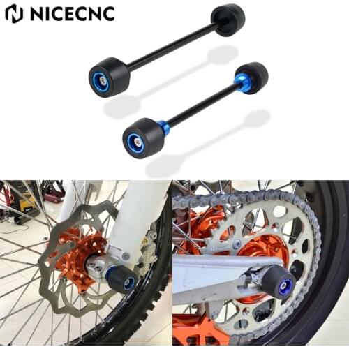 For Husqvarna FE TE 125 200 250 300 350 400 450 501 2017-2021 22mm 20mm Motorcycle Front Rear Wheel Axle Slider Crash Protector