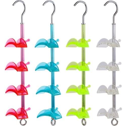 1PC Rotatable 4 Hooks Handbag Hanging Holder Hanger Hook Scarf Shawl Hook Organizer Closet Storage Holder Display Rack OK 0548