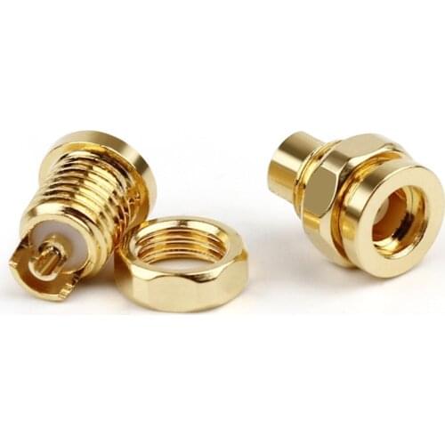 10PCS Minijack MMCX Female IE800 Audio Jack PCB Mount Solder Wire DIY Long/Short Connector Beryllium Copper Gold Plated Plugs