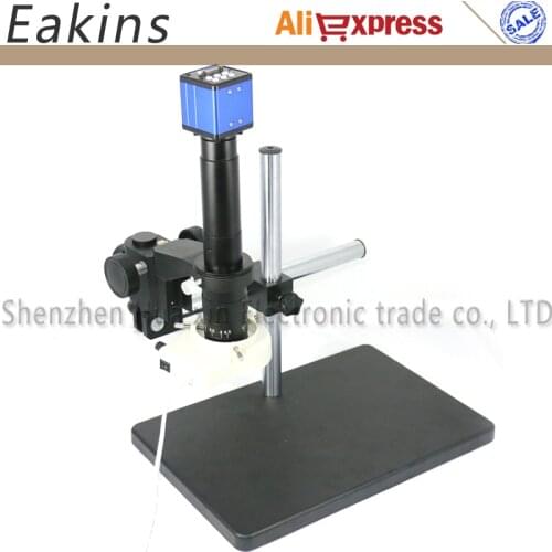 2.0MP VGA Video Industrial Microscopes Camera+Big Boom Stand+Universal Bracket+180X/300X C-MOUNT Lens+56 LED Ring Light For Lab