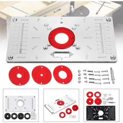 235x120x8mm Trimming Machine Flip Panel Woodworking Router Table Insert Plate for Makita RT0700c