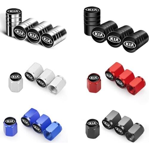 4pcs aluminum Car Tire Wheel Valve Stem Caps For KIA K2 K3 K5 Sorento Sportage R Rio Soul Cap Car Styling Car Accessories