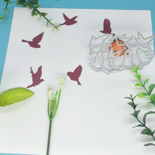 6 small bird metal cutting molds, scrapbooks, photo frames, photo album decorations, DIY, handmade art