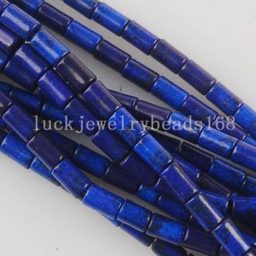 Free Shipping Fashion Jewelry 4x6mm Blue Howlite Column Loose Beads 1Pcs 15.5" FG6057