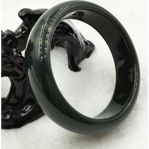 Free shipping 60mm Certified Grade A Natural Green Hetian Nephrite Bracelet Bangle