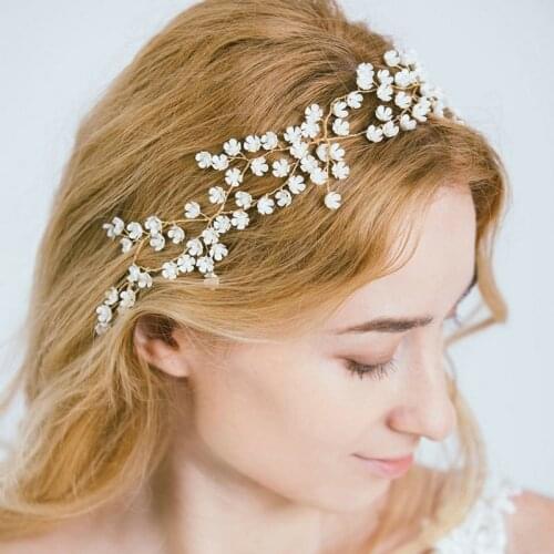 Bride wedding tiara elegant flower headband hair accessories