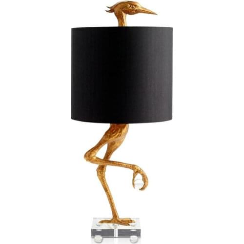 Nordic Creative Design Ostrich Shape Resin Table Lamp Living Room Bedroom Studio Light Fixture LED E27 Home Decor Luminaire