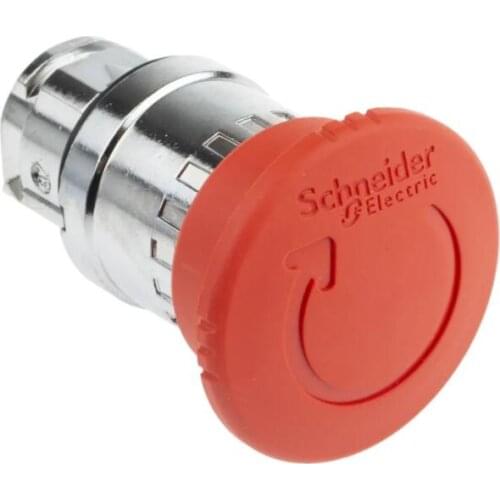 ZB4BS844 Emergency stop head, switching off, metal, red mushroom Ø40, Ø22, trigger latching turn to release
