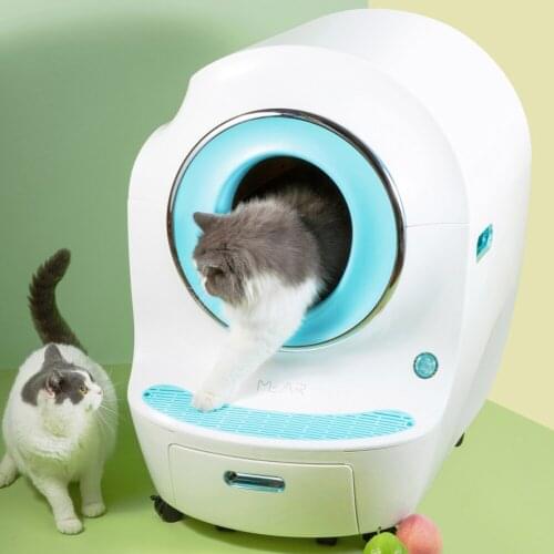 Silent Cat Litter Box 9L Large Space Smart Automatic Self Cleaning Cat Litter Box Cat Sandbox Closed Tray Toilet App Control
