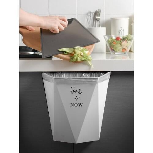 GY Kitchen Trash Can with Lid Household Minimalist Toilet Deodorant Classification Storage Bucket Nordic Ins Hanging Wastebasket